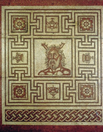 Sea God mosaic, Insula IV Building 8, c.160-190 AD by Roman